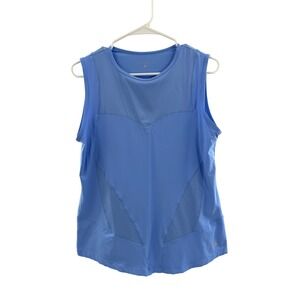 SOFIBELLA Womens Blue Athletic Tank Top Size XL Sleeveless V-Neck Performance